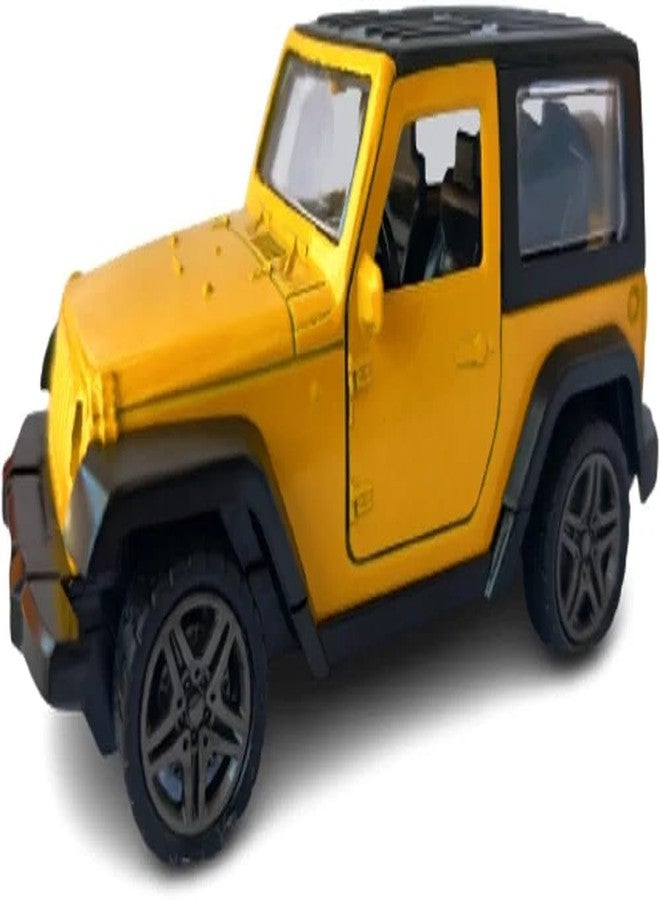 4AJ BAZAAR Cool Pull Back Mahindr Thar Jeep DIE CAST Metal Toy for Kids| Miniature Scaled Models Toy CAR (Colour May be Different) - Image 5